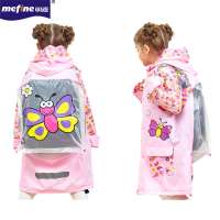 OEM Customized New Type Reusable Girls Kids Plastic Resable Rain Coat For Children