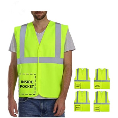 Hi vis reflective safety custom vest