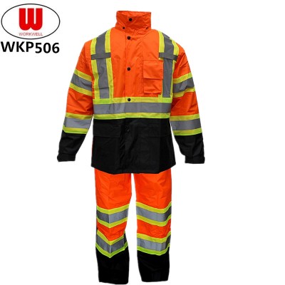 Hi Vis waterproof rain jacket