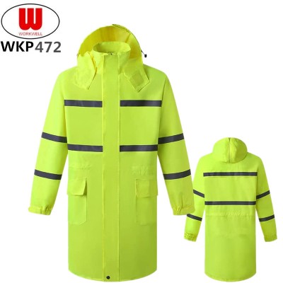 High quality reflective rain coat jacket