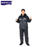 Guaranteed Quality Adult Waterproof Men Navy Blue Raincoat Plastic Rain-proof Pants Rain Jacket Suit Set