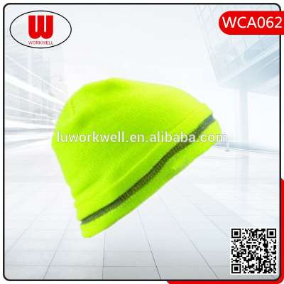 Men Women's beanie knit ski caps hip-hop lime green winter warm unisex hats