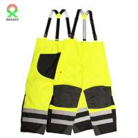 High visibility mens work reflective safety trousers