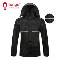 Sublimation custom logo polyester rain jacket raincoat motorcycle L-3XL