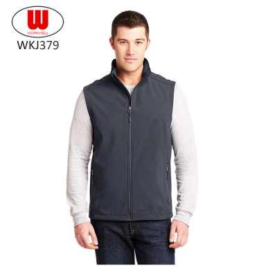 Black sleeveless waterproof windbreaker vest